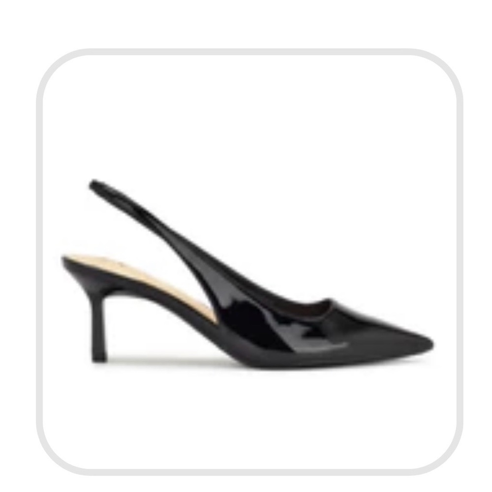 Nine West Kately 9x9 Slingback Heels- Black